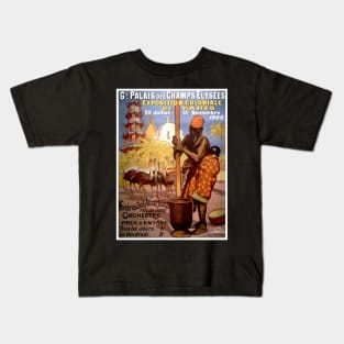 Paris Vintage 1906 Exposition Advertising World Showcase Print Kids T-Shirt